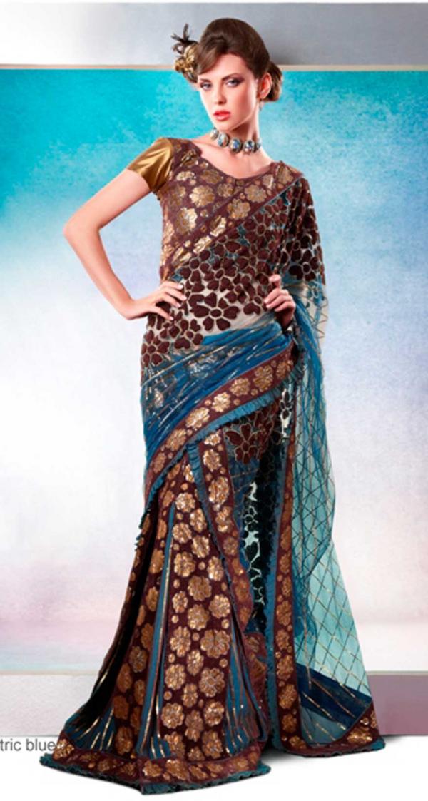 net saree styles