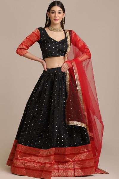 Black Jaquard Lehenga Choli (NWG-1212)