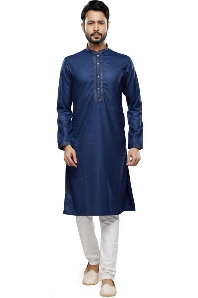 Blue Art Silk Kurta Pajama (NMK-7497)