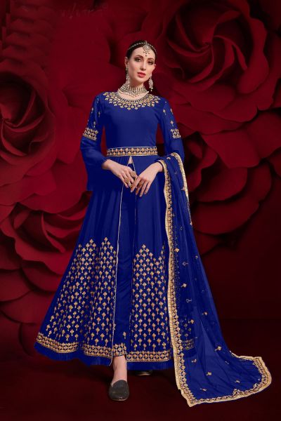 Blue Georgette Salwar Suit (NWS-6182)