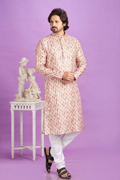 Brown Cotton Casual Kurta Pajama (NMK-7560)