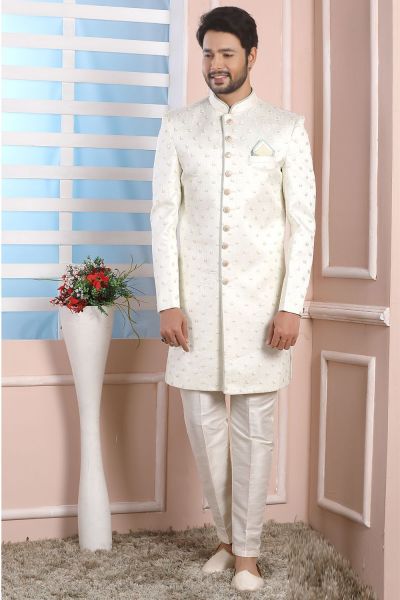 Cream Art Silk Indo Western (NMK-6202)