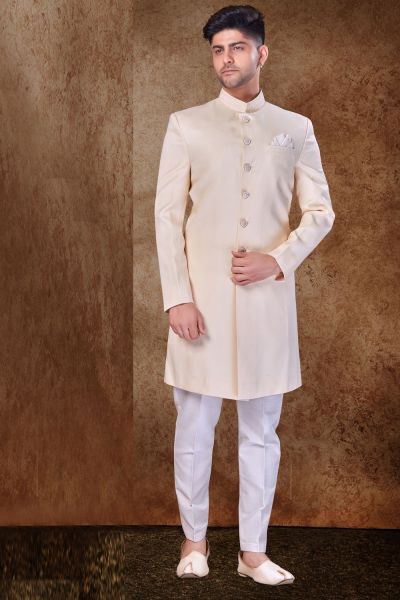 Cream Imported Mens Indo Western (NMK-6762)