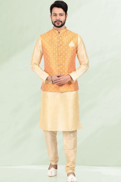 Fire Jaquard Nehru Jacket for Men (NMK-6683)