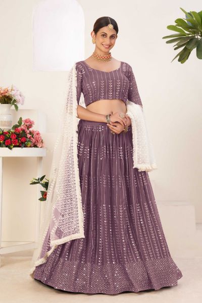 Lavender Georgette Lehenga Choli (NWG-1226)