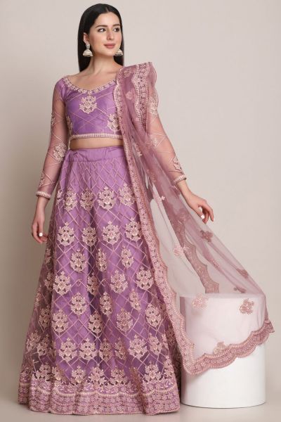 Light Purple Net Lehenga Choli (NWG-1165)