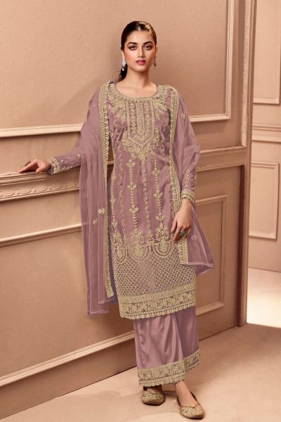 Net Purple Salwar Suit (NWS-6849)