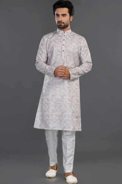 Off White Cotton Kurta Pajama (NMK-8121)