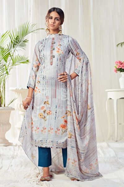 Off White Cotton Salwar Kameez (NWS-5809)