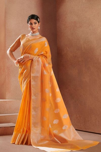 Orange Modal Silk Saree (NWSA-5805)