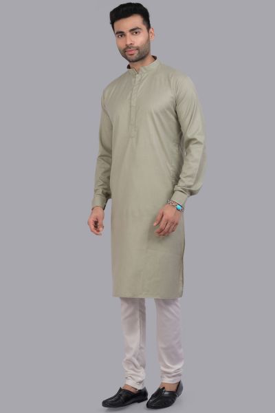 Pastel Green Art Silk Kurta Pajama (NMK-7508)