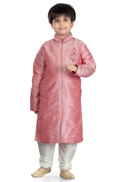 Pink Art Dupion Kids Sherwani (NKK-481)