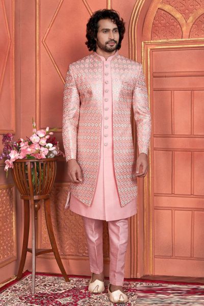 Pink Art Silk Indo Western (NMK-7681)