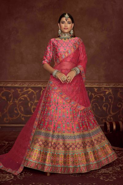 Pink Art Silk Lehenga Choli (NWG-1057)