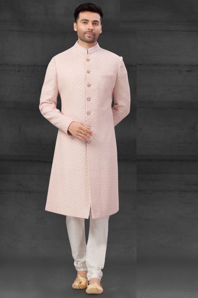 Pink Lucknowi Sherwani (NMK-6017)