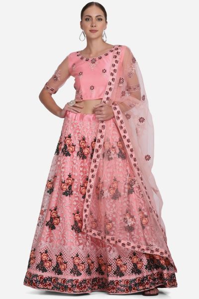 Pink Net Lehenga Choli (NWG-1130)