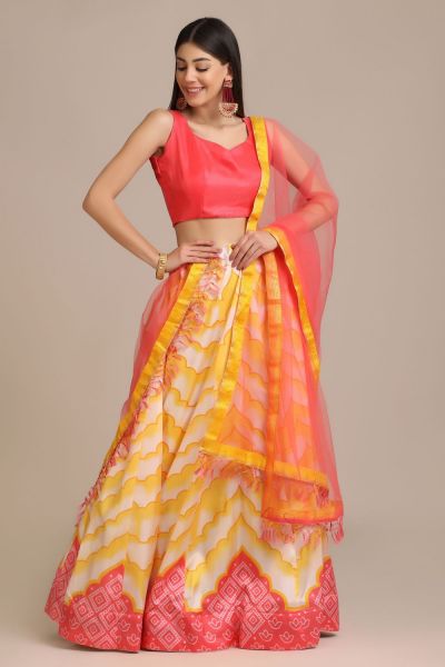 Rust Satin Silk Lehenga Choli (NWG-1207)