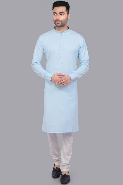 Sky Blue Art Silk Kurta Pajama (NMK-7506)