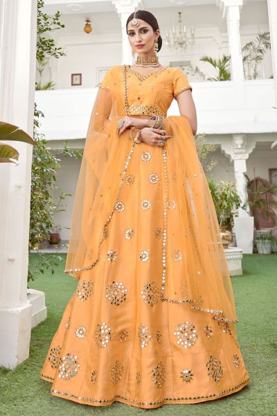 Yellow Silk Lehenga Choli (NWG-656)