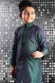 2 Toned Green Art Dupion Boys Kurta Pajama (NKK-235)