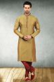 2 Toned Green,Maroon Silk Brocade Kurta Pajama (NMK-5172)