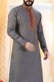 2 Toned Grey Cotton Silk Kurta Pajama (NMK-4252)