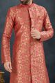 Antique with Pink Banarasi Jaquard Indo Western (NMK-7611)