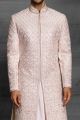 Baby Pink Silk Sherwani (NMK-5409 )