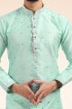 Banarasi Silk Mens Kurta in Mint Green (NMK-6434)