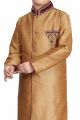 Beige Art Dupion Kids Sherwani (NKK-483)