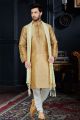 Beige Art Dupion Kurta Pajama (NMK-3436)