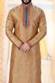 Beige Art Silk Kurta Pajama (NMK-4244)