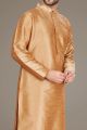 Beige Art Silk Kurta Pajama (NMK-5143)