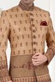 Beige Art Silk Mens Sherwani (NMK-5231)