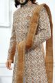 Beige Art Silk Sherwani (NMK-4115)