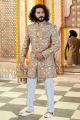 Beige Art Silk Sherwani (NMK-4312)