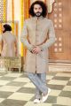 Beige Art Silk Sherwani (NMK-4358)