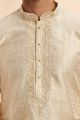 Beige Jaquard Art Silk Kurta Pajama (NMK-7901)