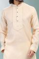 Beige Linen Cotton Kurta Pajama (NMK-6733)