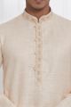 Beige Linen Cotton Kurta Pajama (NMK-7601)