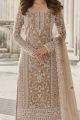 Beige Net Salwar Suit (NWS-6710)