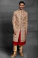 Beige Silk Mens Sherwani (NMK-5401 )