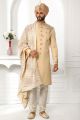 BeigeArt Silk Mens Sherwani (NMK-6254)