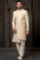 BeigeArt Silk Sherwani (NMK-6248)