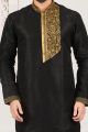 Black Art Banarasi Silk Kurta Pajama (NMK-3978)