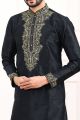 Black Art Banarasi Silk Kurta Pajama (NMK-7024)