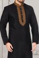 Black Art Banarasi Silk Regular Kurta (NMK-4012)