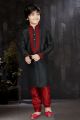 Black Art Dupion Kids Kurta (NKK-570)