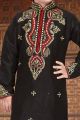 Black Art Dupion Kids Kurta Pajama (NKK-548)