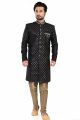 Black Art Silk Indo Western (NMK-8112)